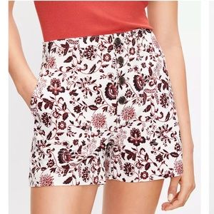 NWT LOFT Women's Button‎ Front Structured Shorts